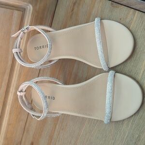 Torrid Nude Ankle Rhinestone Stlo Hl